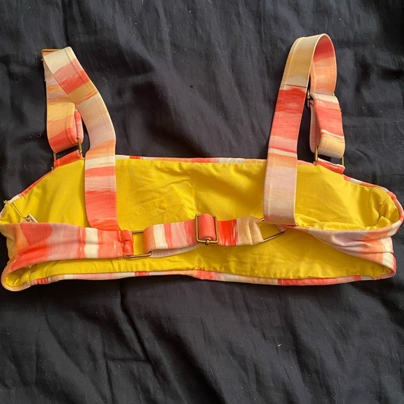 BECCA by Rebecca Virtue Cabana Bandeau Bikini Swimsuit Top in Sunset Dye - Picture 8 of 8